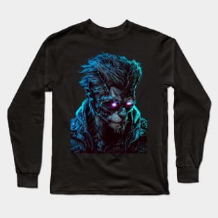 Techno Wolf Long Sleeve T-Shirt